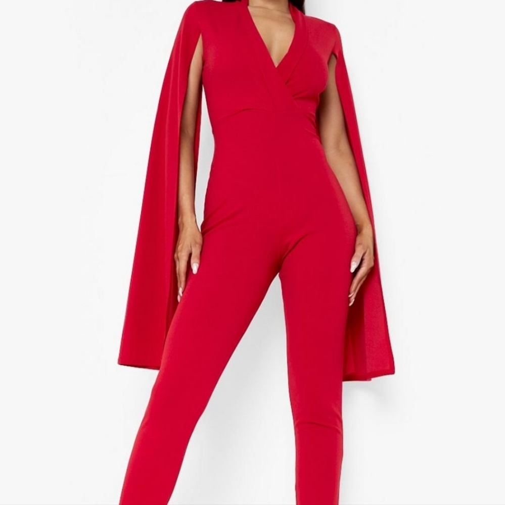 NWT - Red Tailored Slim Leg Jumpsuit